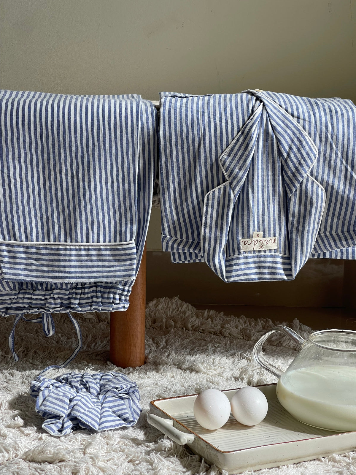 Blue Stripes Mul Cotton
