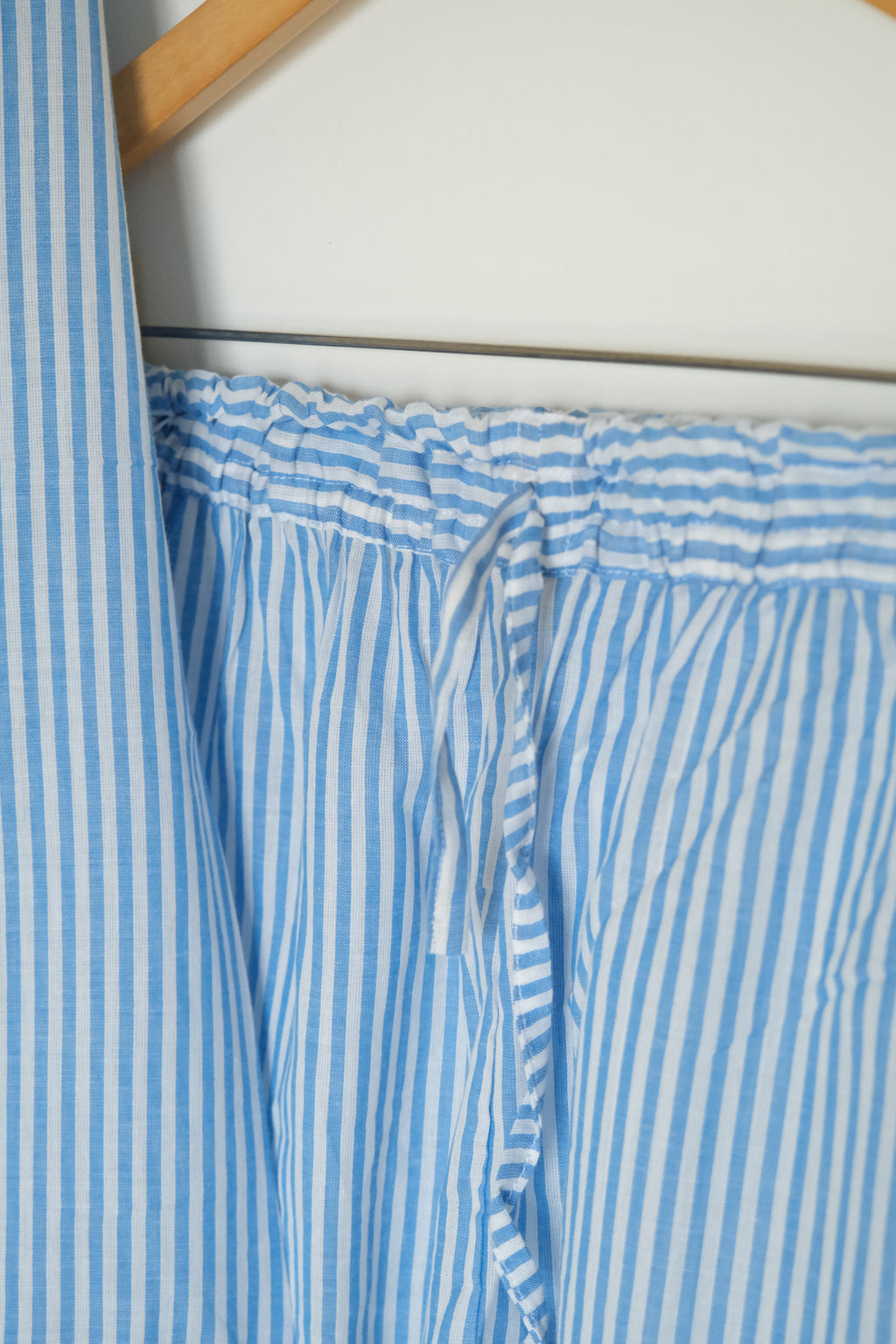 Blue Stripes Mul Cotton