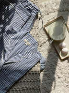 Blue Stripes Mul Cotton