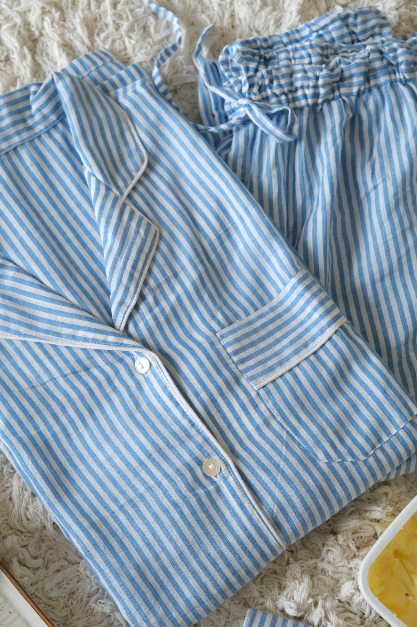 Blue Stripes Mul Cotton
